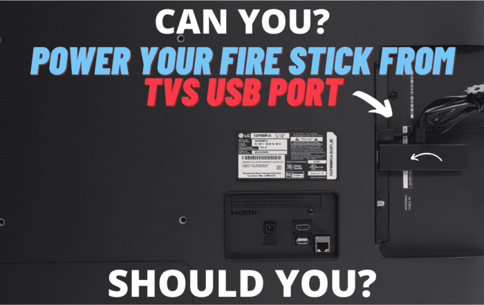 Power your Fire Stick from TVs USB port